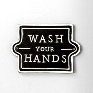 Wash Your Hands Bathroom Sign - Hearth and Hand with Magnolia - Black/White